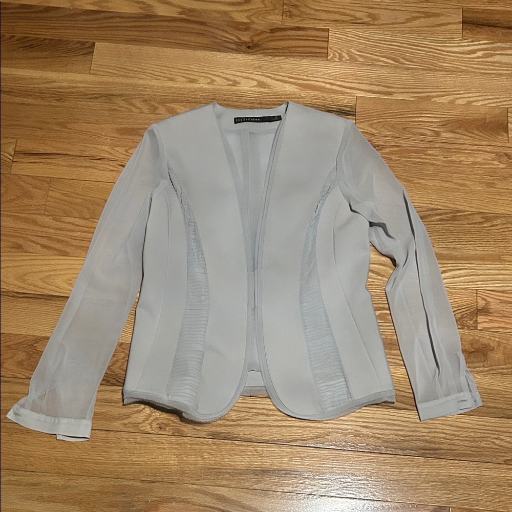 Iris Setlakwe Sheer Sleeve Blazer in Light blue